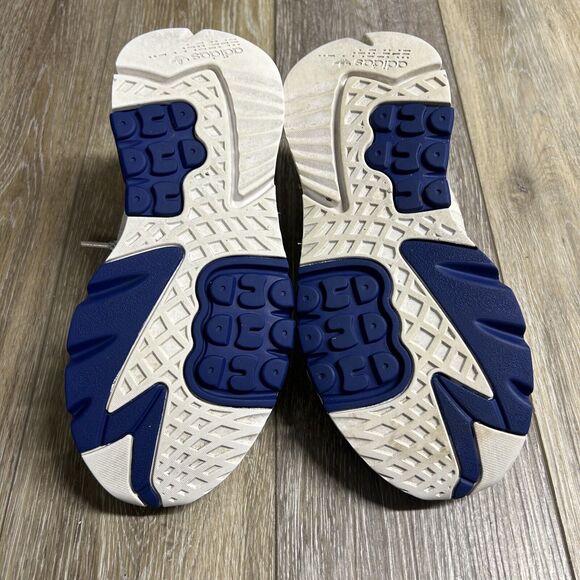 Adidas Mens US Size 7 Nite Jogger F34124 White Blue Running Sneaker Shoes - Picture 11 of 12